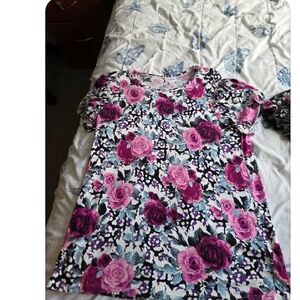 Floral Print Short Sleeve Top